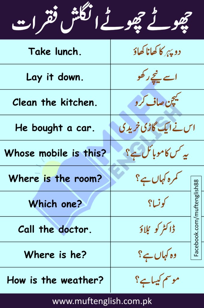 Short English Sentences PDF